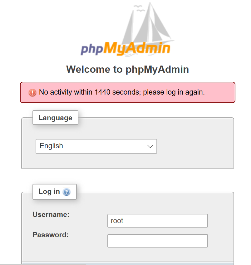 PHPMYADMIN LOGIN