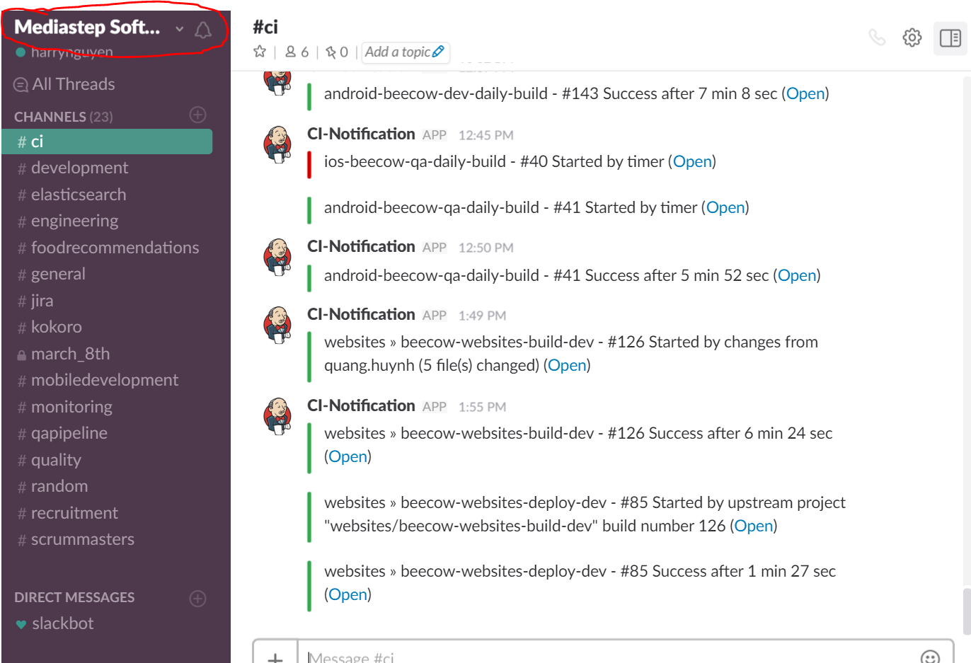 Slack Notification